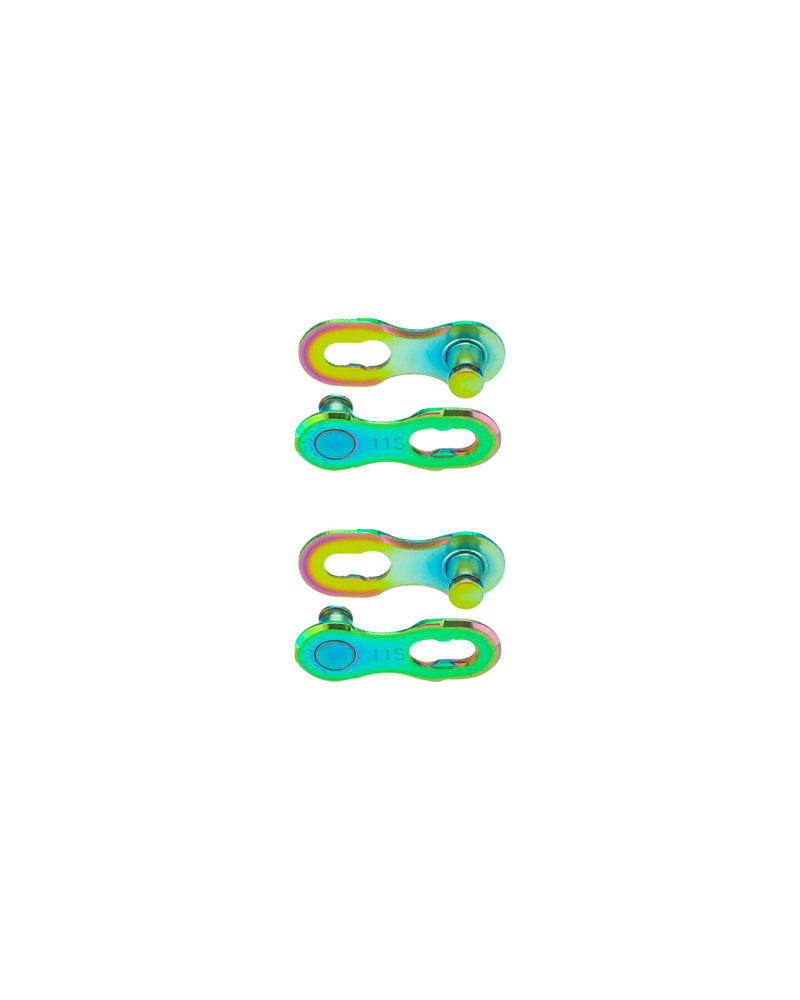 KMC 11 Speed Missing Link Chain Connector - Aurora Green
