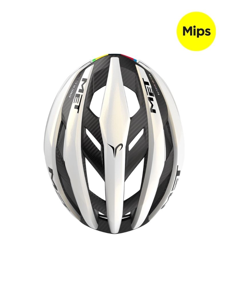 MET Trenta 3K Carbon MIPS Road Helmet - Rainbow Limited Edition